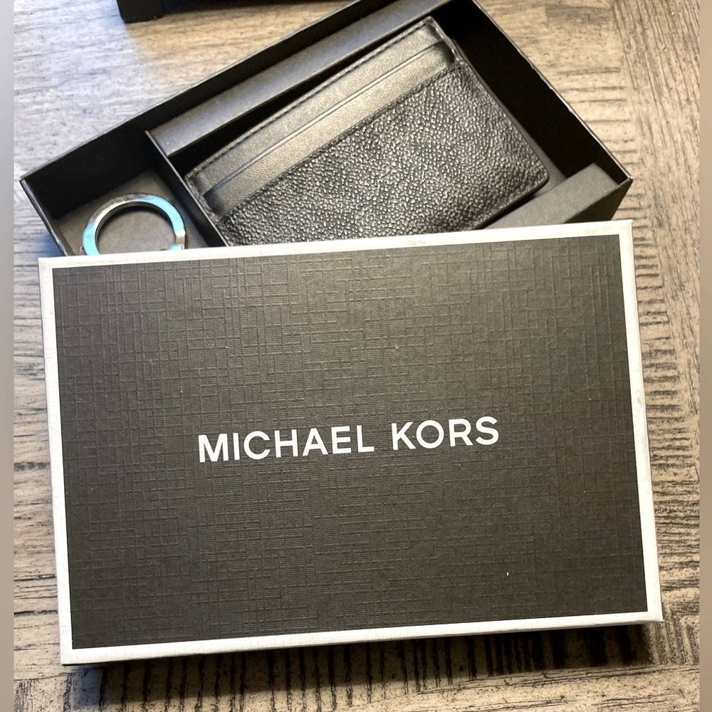 Men's Mason Signature Card Case & Keychain Set